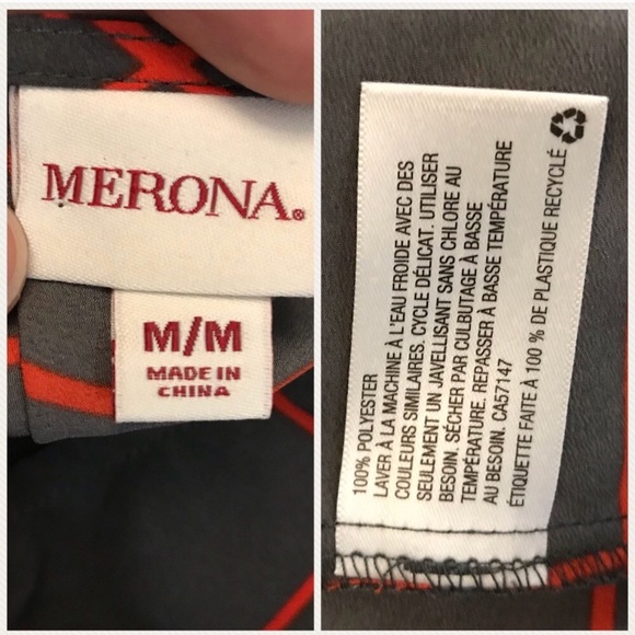 Mossimo Scoopneck Gray & Red checkerboard blouse - Picture 7 of 8